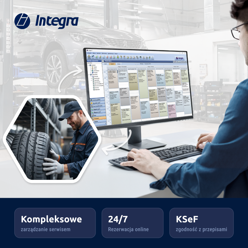 Program do serwisu opon Integra — zlecenie sezonowej wymiany